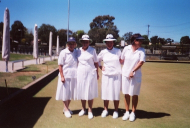 Photograph, Ringwood Bowls Club- Ladies Section. Ladies Pairs winners, 2002/03