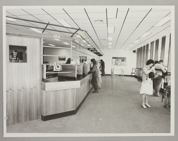 Photograph, Interior of Ringwood North State Bank , south-east corner of Dickson's Cresent and Warrandyte Road