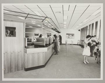 Photograph, Interior of Ringwood North State Bank , south-east corner of Dickson's Crescent and Warrandyte Road
