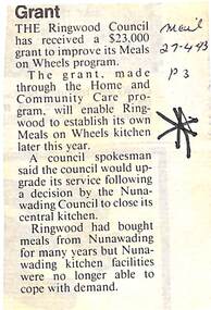 Newspaper, Scrapbook Clipping, Library Collection, Ringwood, Victoria