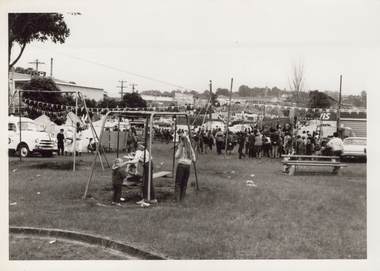 Photograph, First Ringwood Spring Fair at various locations. Playing in Charter Street Park in 1971