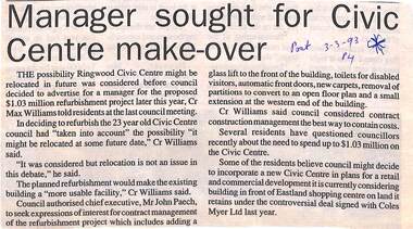 Newspaper, Scrapbook Clipping, Library Collection, Ringwood, Victoria