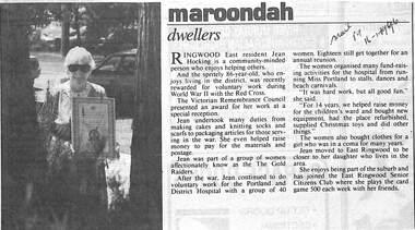 Newspaper, Scrapbook Clipping, Library Collection, Ringwood, Victoria
