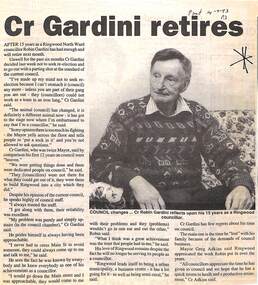 Newspaper, Scrapbook Clipping, Library Collection, Ringwood, Victoria