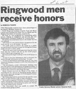 Newspaper, Scrapbook Clipping, Library Collection, Ringwood, Victoria