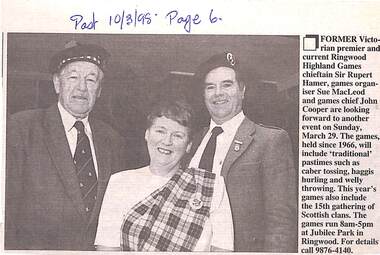 Newspaper, Scrapbook Clipping, Library Collection, Ringwood, Victoria