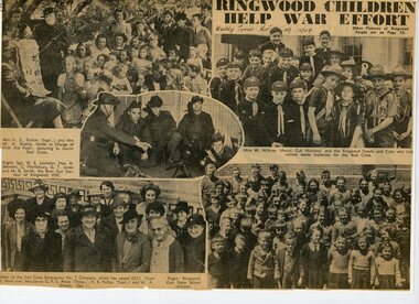 Newspaper, Red Cross Ringwood, newspaper clipping Weekly Times, November 29, 1944