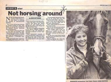 Newspaper, Scrapbook Clipping, Library Collection, Ringwood, Victoria