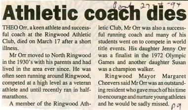 Newspaper, Scrapbook Clipping, Library Collection, Ringwood, Victoria