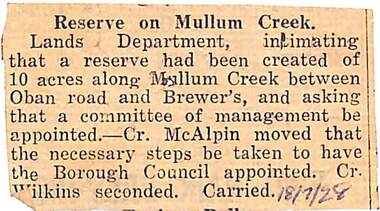 Newspaper, Scrapbook Clipping, Library Collection, Ringwood, Victoria