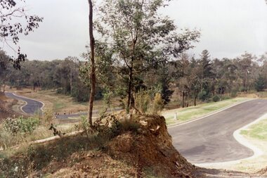 Photograph, Kubis Estate, North Ringwood in April 1978. View east up Kubis Drive over Jenkin Close and intersection with Werac Drive