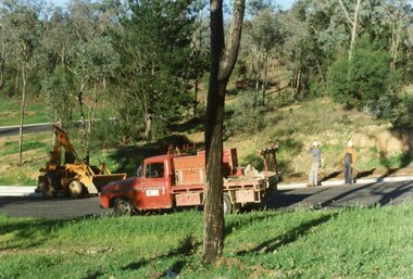 Photograph, The Telecom gang laying pipes in Kubis Drive, North Ringwood, near Jenkins Close, on 10th June 1978