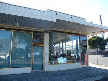 Photograph, Some shops on Railway Place, near the corner of Maroondah Highway. West end of Railway Place