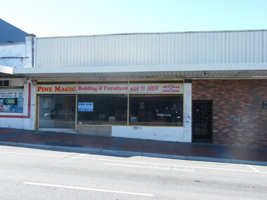 Photograph, Pine furniture shop near the corner of Railway Place, on Maroondah Highway, Ringwood