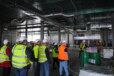 Photograph, Probuild tour of Stage 5 building of Eastland, Ringwood in 2015. Showing interior of new Eastland