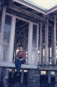 Photograph, Marian Mitchell at the Mitchell house at 168 Oban Road, North Ringwood circa 1973