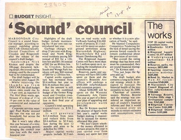 Newspaper, Scrapbook Clipping, Library Collection, Ringwood, Victoria