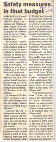 Newspaper, Scrapbook Clipping, Library Collection, Ringwood, Victoria