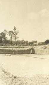 Photograph, Construction of old Ringwood pool, Ringwood Street- 1934