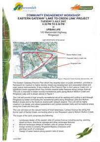 Document - Community Engagement Workshop, Eastern Gateway "Lake To Creek Link" Project - Ringwood, Victoria, 2007