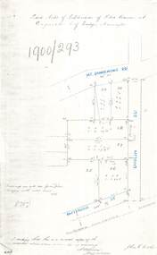 Document - Copy of Lands Department Field Notes - Subdivision of Police Reserve at Ringwood, County of Mornington, Field Notes 1900/293 - Part of O.P. R72C surveyed 1900
