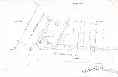 Document - Copy of Lands Department Field Notes - Ringwood, Victoria, Field Notes 1902/261 - Part of O.P. R72D surveyed 14.7.1902