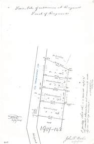 Document - Copy of Lands Department Field Notes - Subdivision of Ringwood, Victoria, Field Notes 1904/188 - Part of O.P. R72D Surveyed 28.4.1904