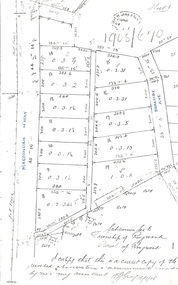 Document - Copy of Lands Department Field Notes - Subdivision Sec E, Township of Ringwood, Victoria, Field Notes 1908/670 - Survey O.P. R72E dated November 1908