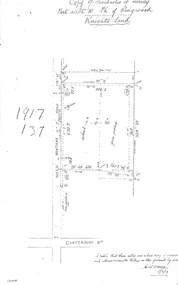 Document - Copy of Lands Department Field Notes - Parish of Ringwood, Victoria, Field Notes 1917/137 - Part of O.P. R72 - Allotment 10, surveyed June 1917