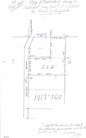 Document - Copy of Lands Department Field Notes - Parish of Ringwood, Victoria, Field Notes 1917/148 - Part of O.P. R72 - Crown Allotment 10, surveyed June 1917