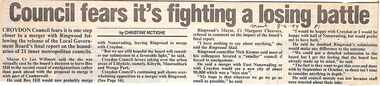 Newspaper, Scrapbook Clipping, Library Collection, Ringwood, Victoria, `