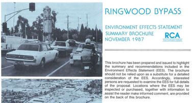 Newsletter, Ringwood Bypass Environment Effects Statement Summary Brochure - November 1987