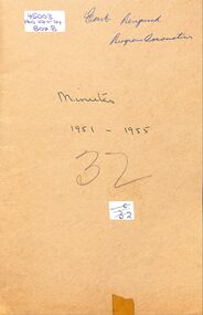Administrative record, East Ringwood Progress Association Minutes 1951 - 1955