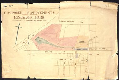 Map, Proposed Improvements to Ringwood Park (Ringwood Lake) dated 14 January 1927