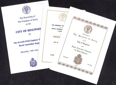 Archive - Parent Record, Ringwood Freedom of The City Ceremonies- Archive Collection