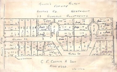 Pamphlet - Land Sales Brochure, Miller's Estate , Heathmont - circa 1950s