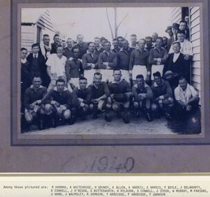 Photograph, East Ringwood Football Club (ERFC) 1940 Seniors team