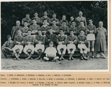 Photograph, East Ringwood Football Club (ERFC) 1953 Triple Premiership ERFC Under 16 ERFC (Premiers BSFL)