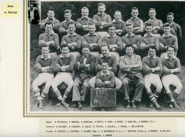 Photograph, East Ringwood Football Club (ERFC) 1955 Seconds ERFC (Premiers)