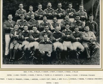 Photograph, East Ringwood Football Club (ERFC) 1956 Seconds ERFC (Premiers)