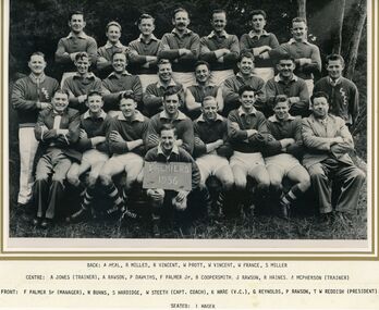 Photograph, East Ringwood Football Club (ERFC) 1956 Seconds ERFC (Premiers)