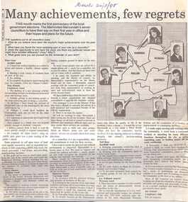 Newspaper, Scrapbook Clipping, Library Collection, Ringwood, Victoria, `
