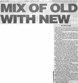 Newspaper, Scrapbook Clipping, Library Collection, Ringwood, Victoria, `