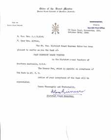 Letter, Order of the Secret Monitor, Moorabbin, Victoria - Collection of Masonic Degrees and Correspondence maintained by Aird family of Ringwood, Victoria