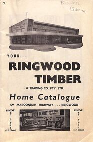 Pamphlet, Two catalogues from Ringwood Timber & Trading circa 1960s