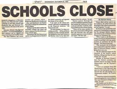 Newspaper, Scrapbook Clipping, Library Collection, Ringwood, Victoria, `