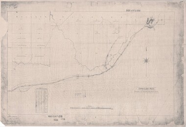 Map, Road Plan 108 - Gipps-land Road, Parishes of Bulleen and Warrandyte (Ringwood, Victoria) - 1855