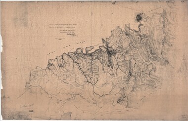 Map, Survey of Dividing Range between Yarra Yarra and Western Port - William Wedge Darke, 1843
