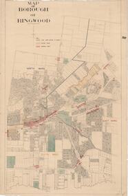 Map, Borough of Ringwood, Victoria - c.1950s