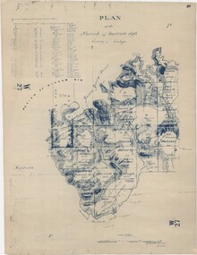 Map, Plan of Country Lands in the Parishes of Nunawading Ringwood and Scoresby - circa 1855